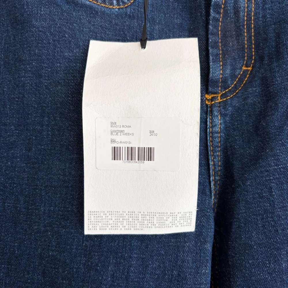 NWT Jeanerica Roma High Waisted Wide Leg Two Weeks Blue Jeans 24 Tuckernuck